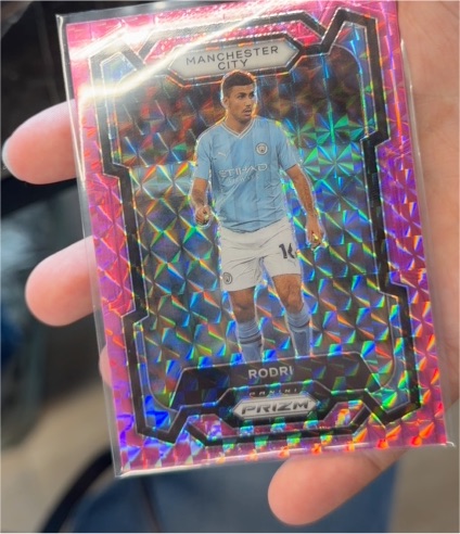 2023-24 Panini Prizm Premier League #5 Rodri Pink Mosaic — front