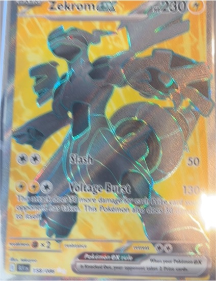 2015 Pokémon Zekrom ex #158/086 Sv: Black Bolt — front