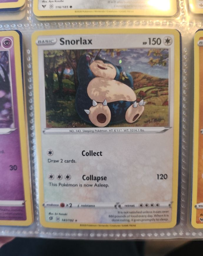 2020 Pokémon #141 Snorlax — front
