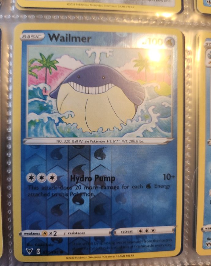 2020 Pokemon Sword & Shield Vivid Voltage #031 Wailmer — front