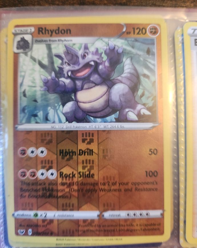 2020 Pokemon Sword & Shield #098 Rhydon — front