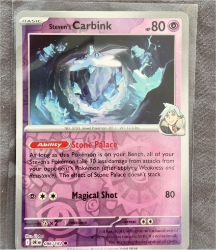 2022 Pokémon SV10: Destined Rivals #086 Steven's Carbink — front