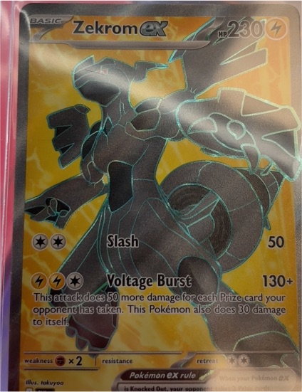 2015 Pokémon Black & White Plasma Storm #158/086 Zekrom ex — front