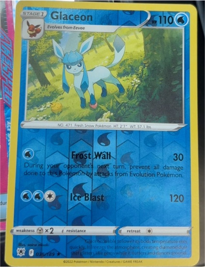 2022 Pokémon SWSH10 #038 Glaceon — front