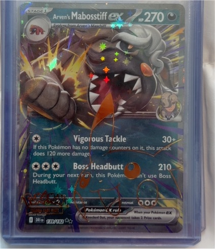 2025 Pokémon #139 Arven's Mabosstiff EX — front