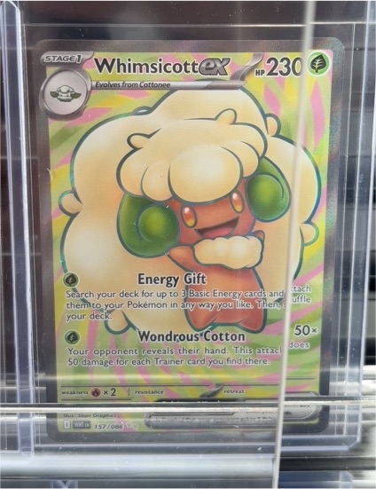 2025 Pokémon Scarlet & Violet White Flare #157/086 Whimsicott ex — front
