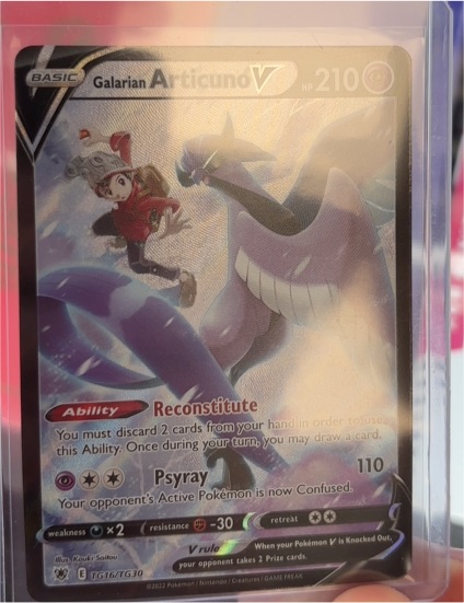 2022 Pokémon Galarian Articuno V TG16/TG30 Astral Radiance — front
