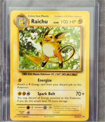 2016 Pokémon TCG XY Evolutions #36 Raichu — front