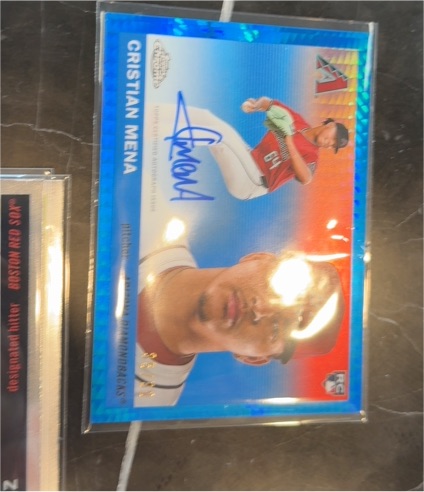 2025 Topps Chrome Platinum #371 Cristian Mena — front