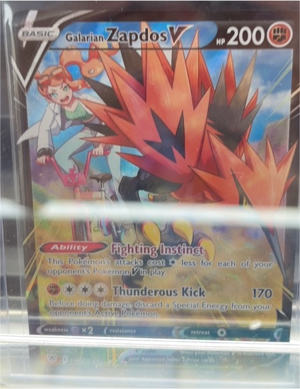 2022 Pokémon Galarian Zapdos V TG19/TG30 — front