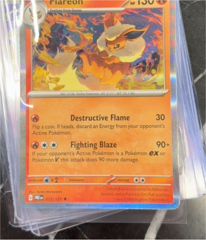 2023 Pokémon Prismatic Evolutions #013 Flareon — front