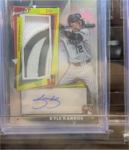 2026 Topps Finest #RPA-KK Kyle Karros Rookie Patch Auto — front