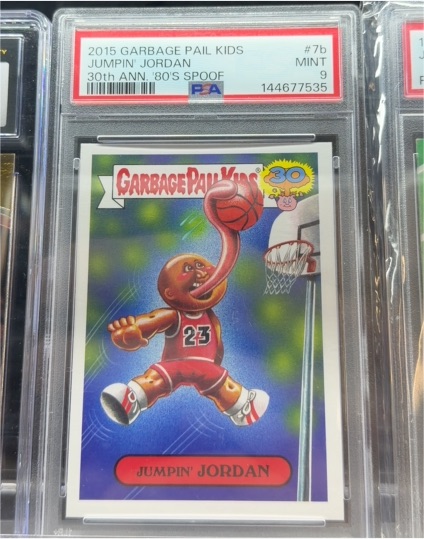 2015 Topps Garbage Pail Kids 30th Anniversary '80s Spoof #7b Jumpin' Jordan — front