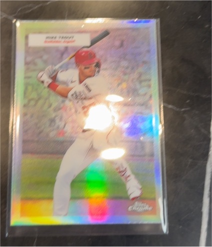 2025 Topps Chrome Platinum #55DH-18 Mike Trout Doubleheader — front