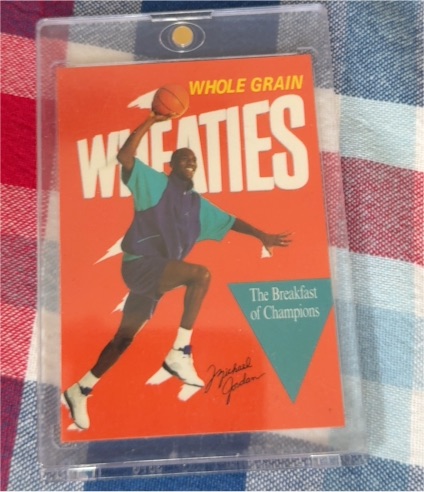 1990 Wheaties Michael Jordan Breakfast of Champions Promo Card — front