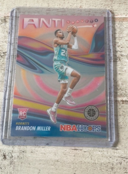 2023-24 Panini NBA Hoops Premium Stock #11 Brandon Miller Anti-Gravity Silver Prizm — front