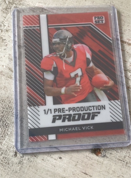 2023 Pro Set 1/1 Pre-Production Proof Michael Vick — front