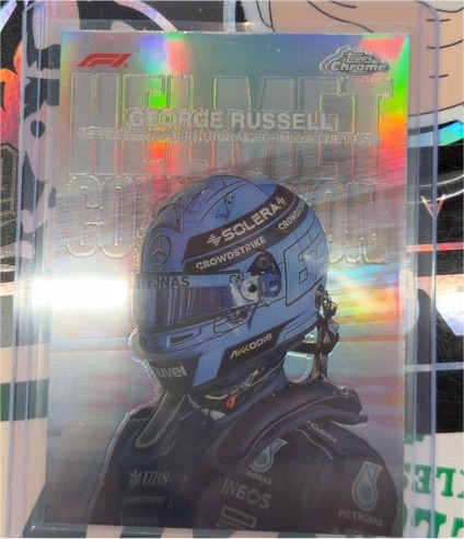 2024 Topps Chrome Formula 1 Helmet Collection #HC-5 George Russell — front
