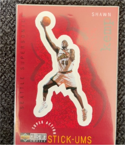 1997-98 Upper Deck Collector's Choice Stick-Ums #S25 Shawn Kemp — front