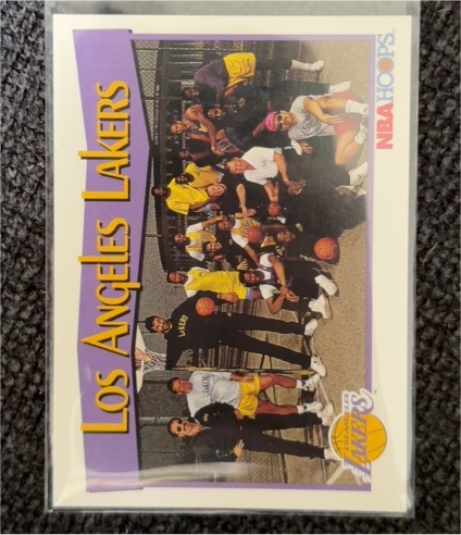 1991-92 NBA Hoops #286 Los Angeles Lakers — front