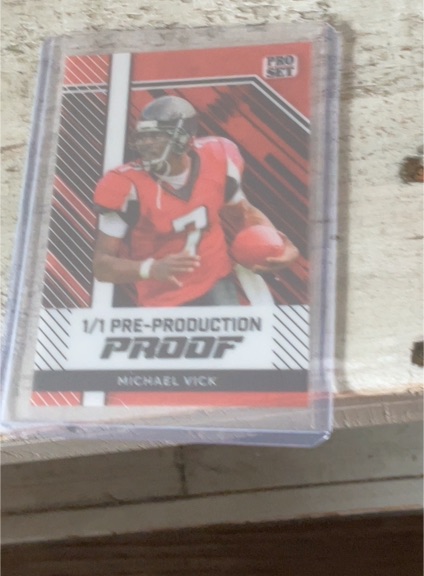 2023 Pro Set #1 Michael Vick Pre-Production Proof — front