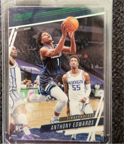 2020-21 Panini Chronicles Prestige #58 Anthony Edwards Rookie Card — front