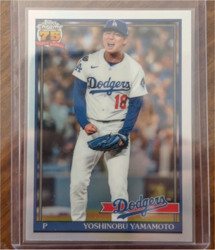 2026 Topps Chrome #91CB-10 Yoshinobu Yamamoto — front
