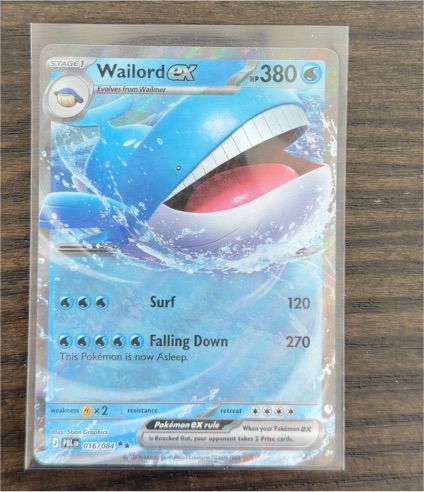 2015 Pokemon #016 Wailord ex — front