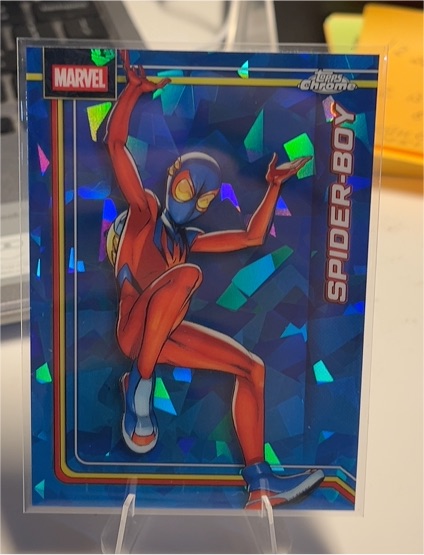 2026 Topps Chrome Marvel Sapphire #160 Spider-Boy — front