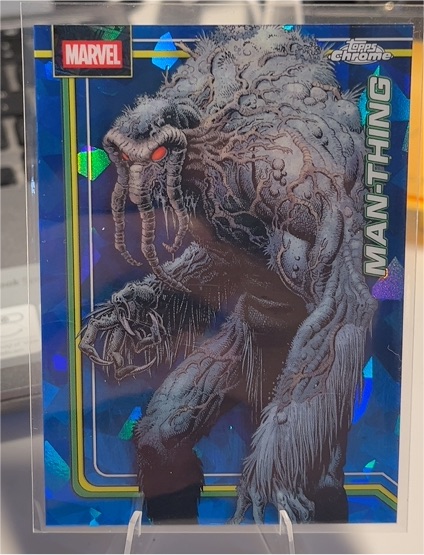 2026 Topps Chrome Marvel Sapphire Comics Man-Thing #075 Base — front