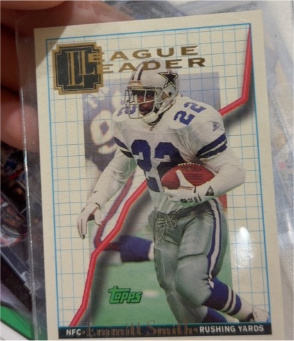 1994 Topps #118 Emmitt Smith League Leader — front