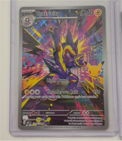 2023 Pokémon TCG 134/128 Toxtricity 30th Anniversary — front