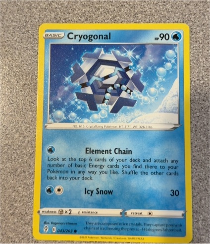 2021 Pokémon #043 Cryogonal — front