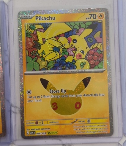 2026 Pokémon TCG 048/128 Pikachu 26/30 30th Celebration — front