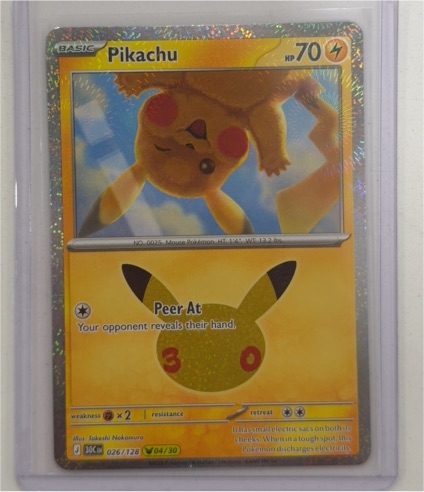 2026 Pokémon #026/128 Pikachu 30th Anniversary — front