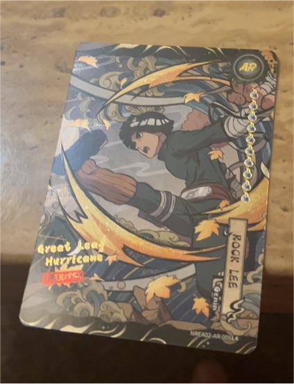 2002 Kayou Naruto #NREA02-AR-006L4 Rock Lee AR Earth Scroll 2 — front