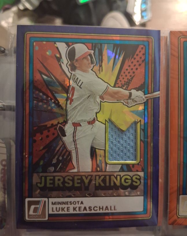 2026 Donruss #JK-LK Luke Keaschall Jersey Kings Orange Ice — front