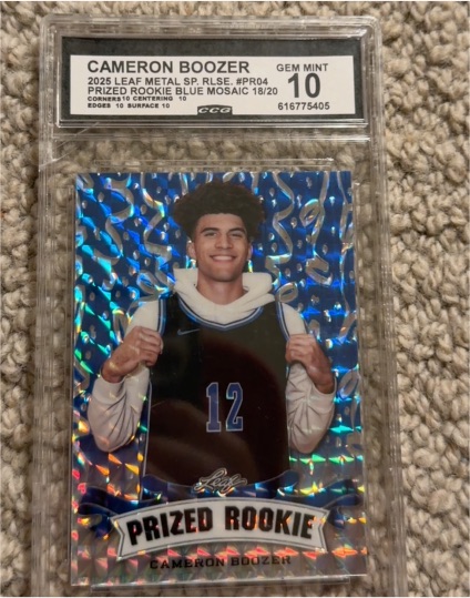 2025 Leaf Metal SP RLSE. #PR04 Cameron Boozer — front