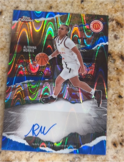 2025 Topps Chrome McDonald's #WT-AMO Aliyahna Morris Winning Tags Auto — front