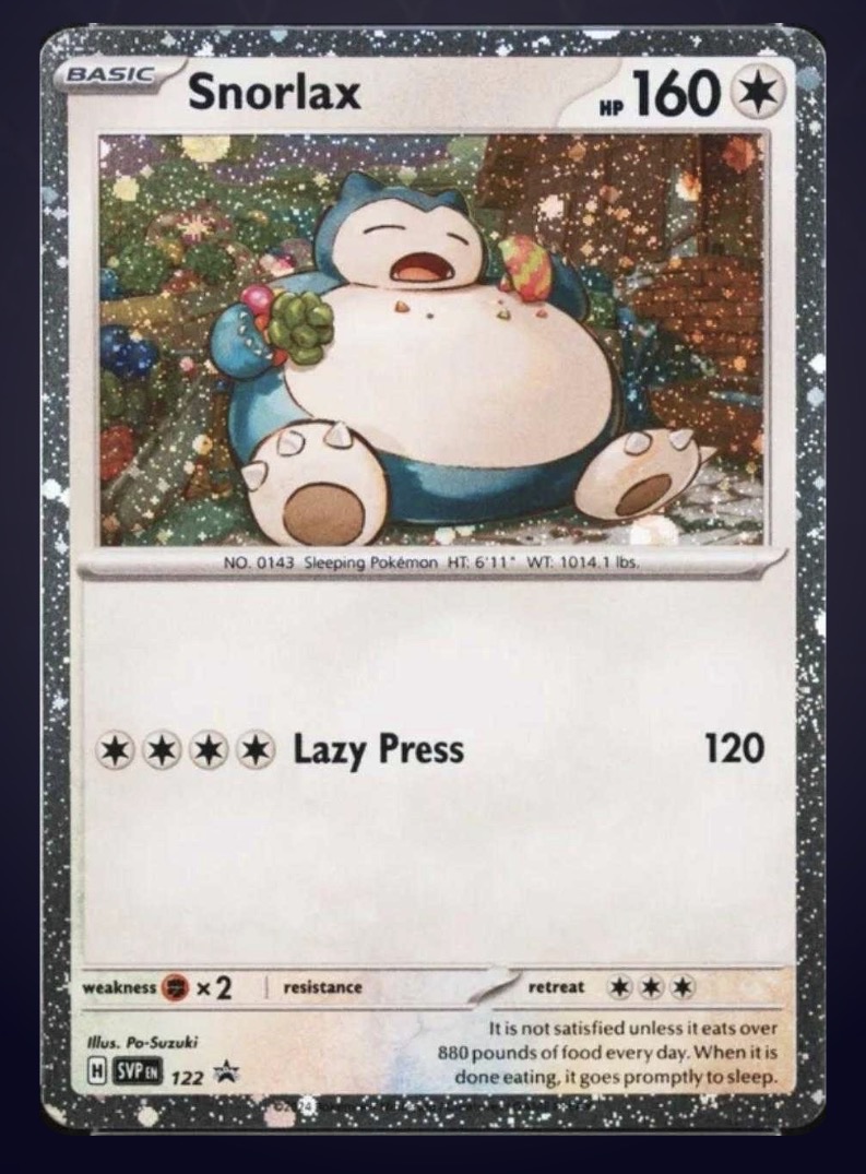 2023 Scarlet & Violet Promo #122 Snorlax — front