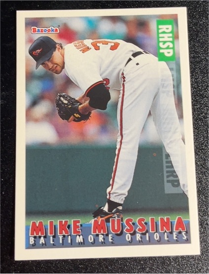 1995 Topps Bazooka #10 Mike Mussina — front