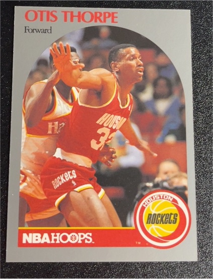1990-91 NBA Hoops #129 Otis Thorpe Houston Rockets — front