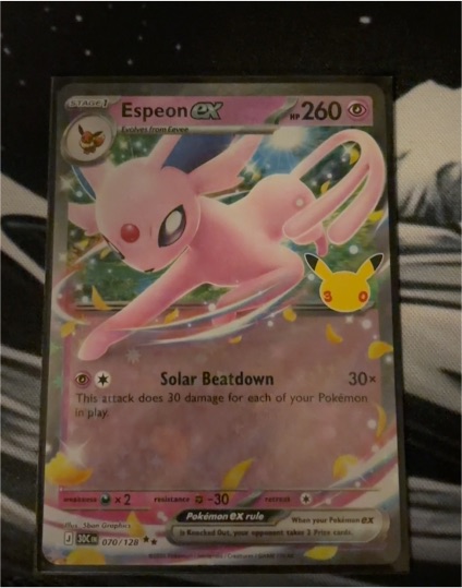 2026 Pokemon 30th Anniversary #070 Espeon ex — front