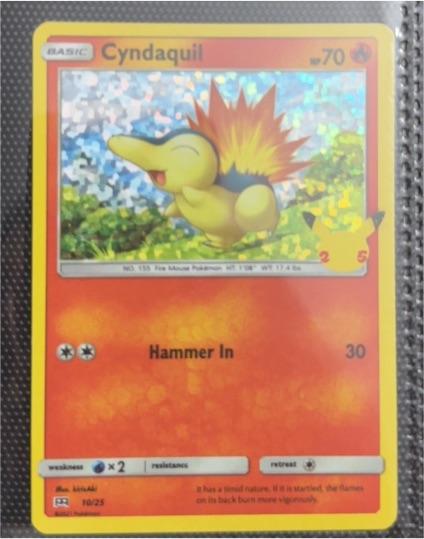 2021 Pokémon McDonald's 25th Anniversary #10 Cyndaquil — front