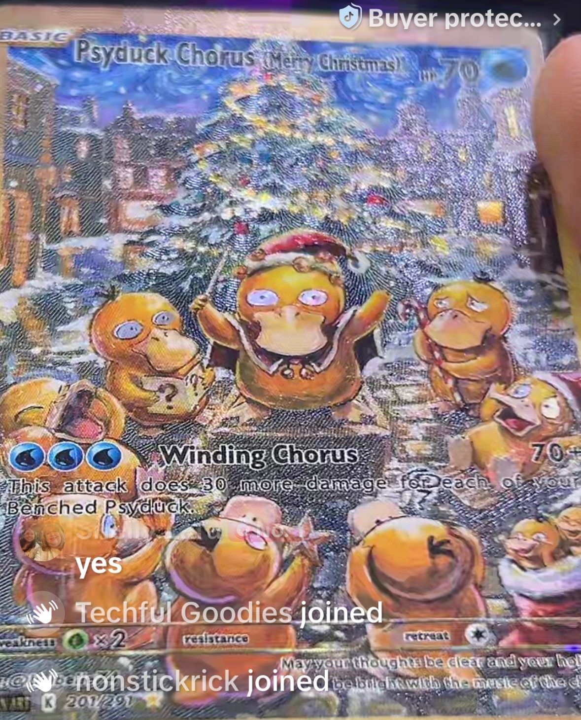 2026 Pokémon #201 Psyduck Chorus (Merry Christmas) — front