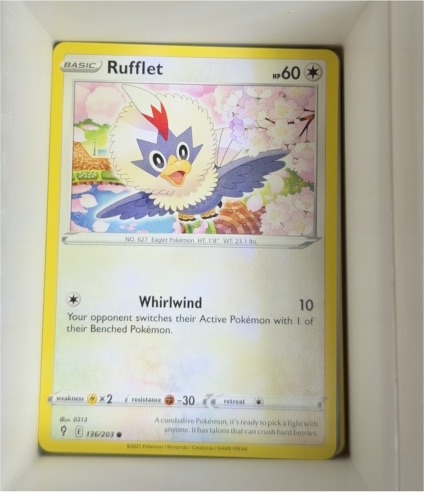 2021 Pokémon Evolving Skies #136 Rufflet — front