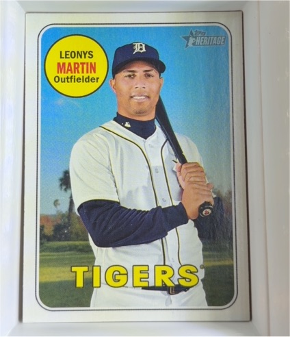 2018 Topps Heritage #550 Leonys Martin Detroit Tigers — front