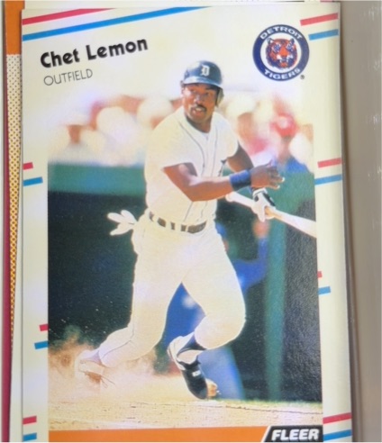 1988 Fleer #61 Chet Lemon — front
