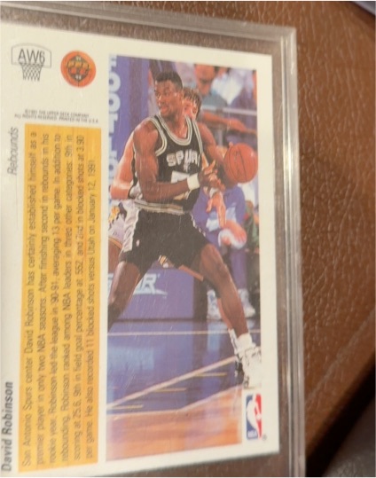 1991 Upper Deck AW6 David Robinson — front