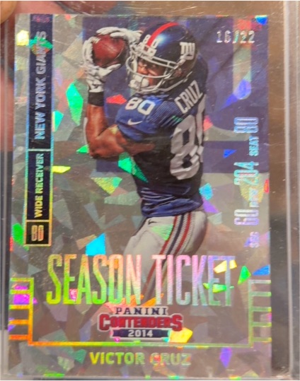 2014 Panini Contenders Season Ticket #48 Victor Cruz — front